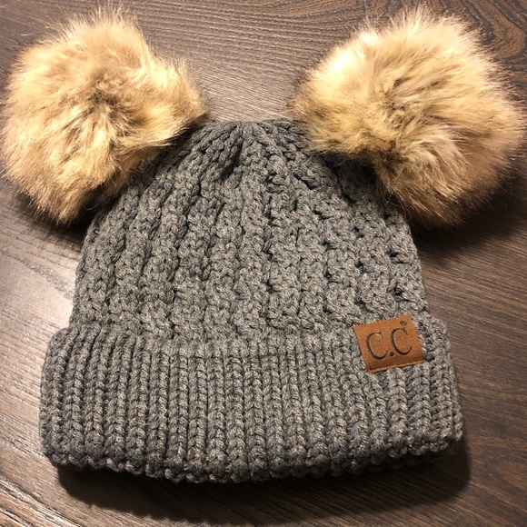 CC Boutique Other - Kids Double Pom Pom CC Beanie Hat
